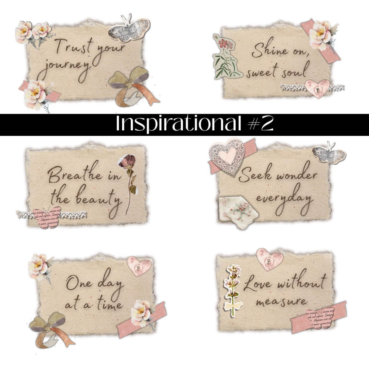 Inspirational Quotes #2 UV DTF Decal Sheet