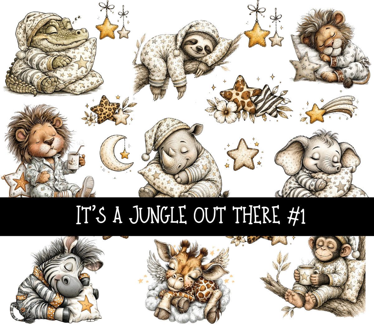 It's a jungle out there UV DTF Decal sheets 3 designs available
