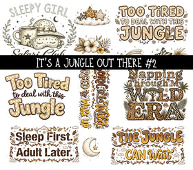 It's a jungle out there UV DTF Decal sheets 3 designs available