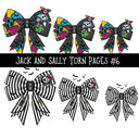 Jack and Sally Torn Pages UV DTF Decal sheets 6 designs available