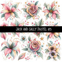 Jack and Sally Pastel Torn Pages UV DTF Decal sheets 4 Designs available