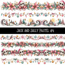 Jack and Sally Pastel Torn Pages UV DTF Decal sheets 4 Designs available
