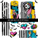 Jack and Sally Torn Pages UV DTF Decal sheets 6 designs available