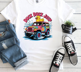 Duck Duck Jeep Flower DTF Transfers