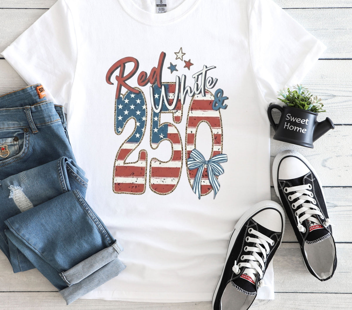 Red, White & 250 DTF Transfers