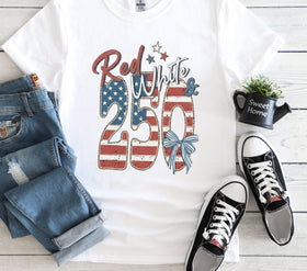 Red, White & 250 DTF Transfers