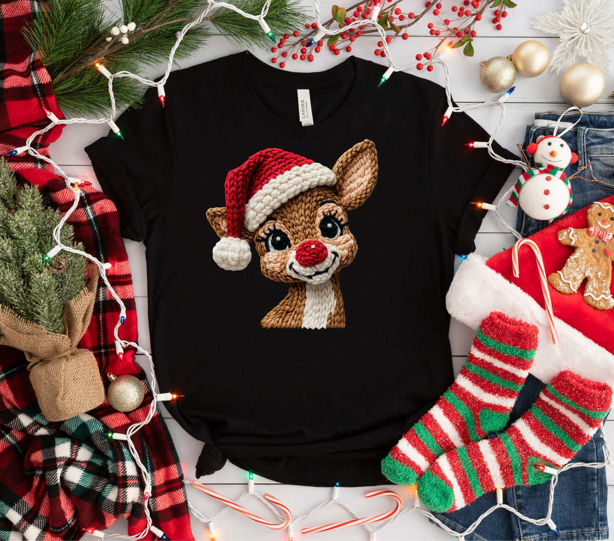 Rudolph Faux Yarn DTF Transfers