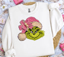 Grinch Pink Faux Yarn DTF Transfers