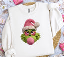 Pink Bubble Grinch Faux Yarn DTF Transfers