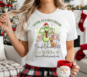 Listen, I'm a nice person DTF Transfers