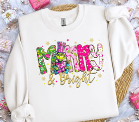 Merry and Bright Grinch DTF Transfers