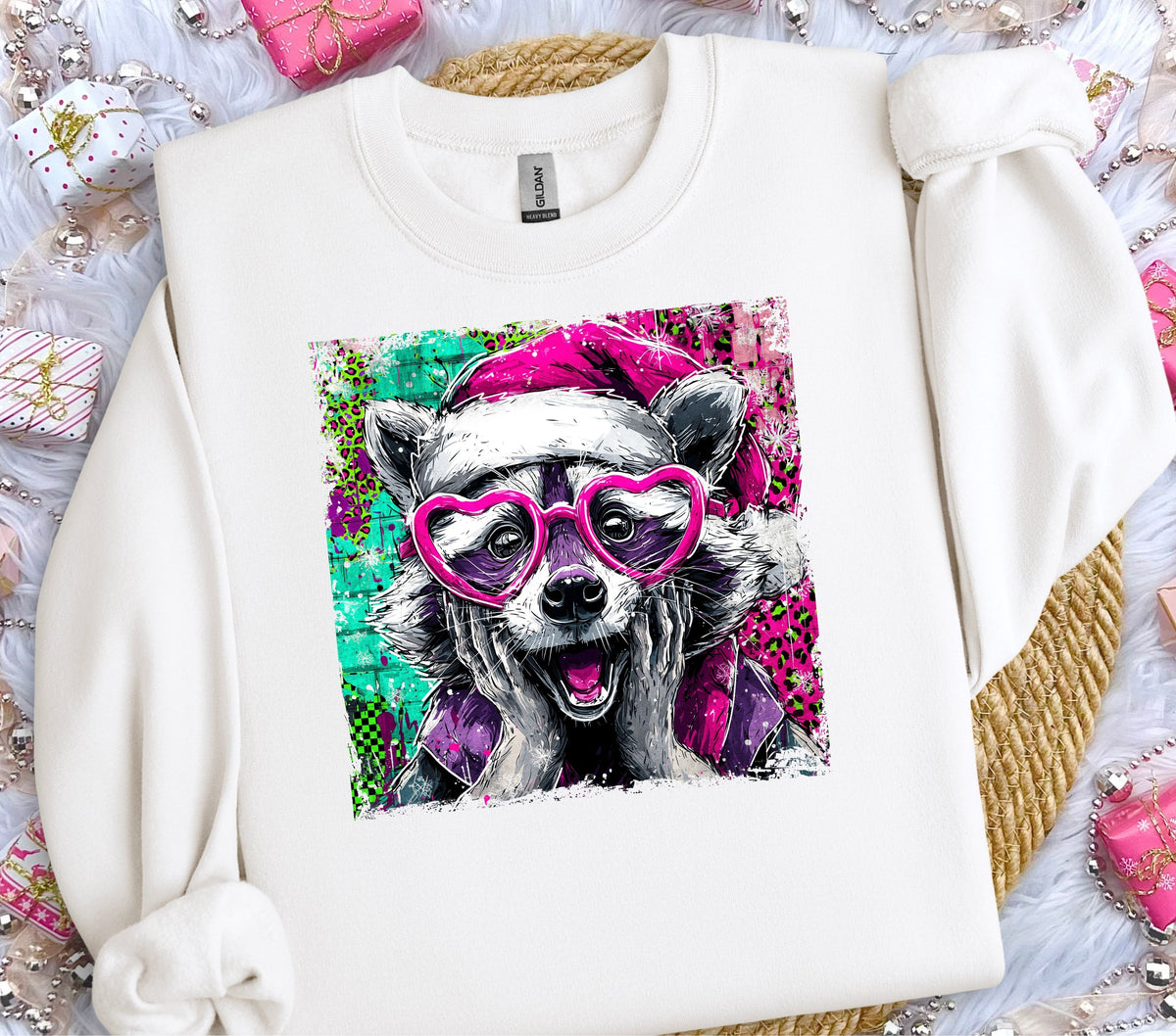 Raccoon watercolor DTF Transfers