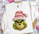 pink hat Faux yarn Grinch DTF Transfers