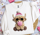 Bubble Highland pink Faux yarn  DTF Transfers