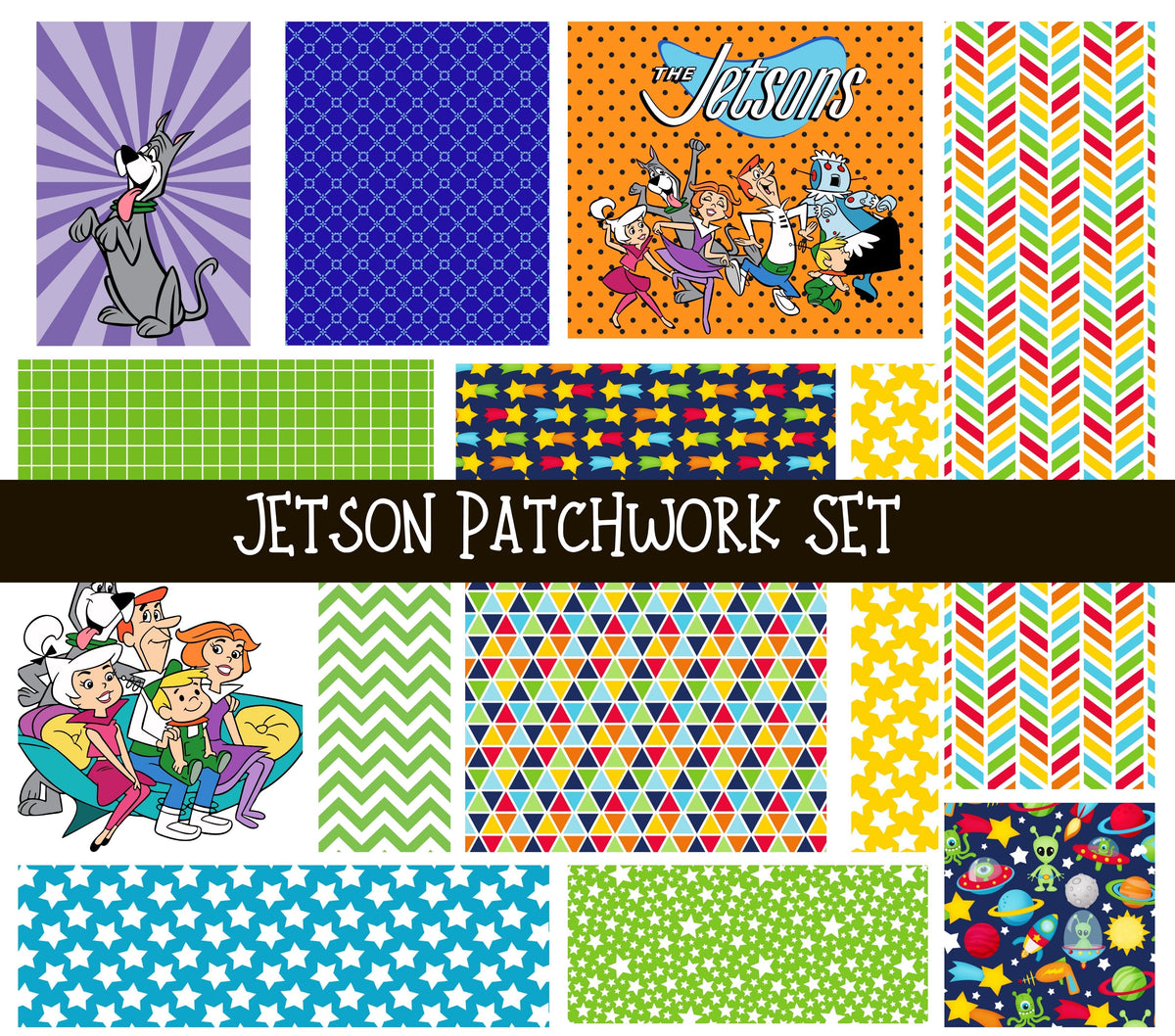 Jetsons Doodle Patchwork Set