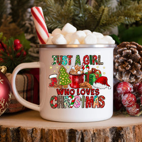 Just a girl who loves Christmas UV DTF Decals