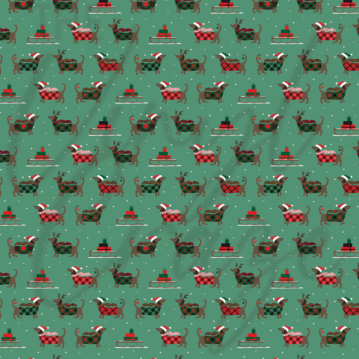 Kerns Happy Holiday Weenies 12 x 12 Adhesive Vinyl