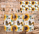 Bees and Sunflowers UV DTF  uv dtf 116oz libbey wrap