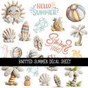 Knitted Summer UV DTF Decal sheets
