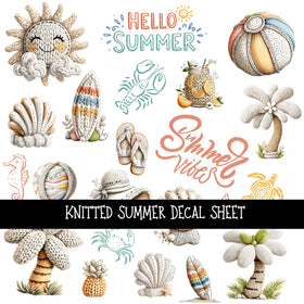 Knitted Summer UV DTF Decal sheets