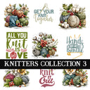 Knitters Collection UV DTF Decal Sheets 9 Design sheets