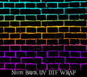 Neon Brick UV DTF tumbler wraps