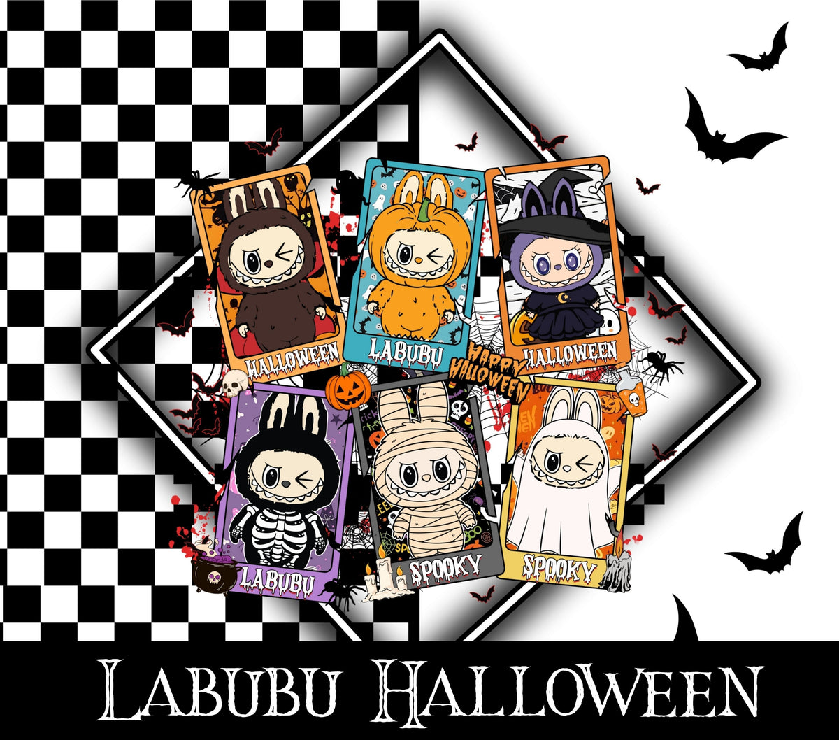 Labubu Halloween Vinyl tumbler wraps