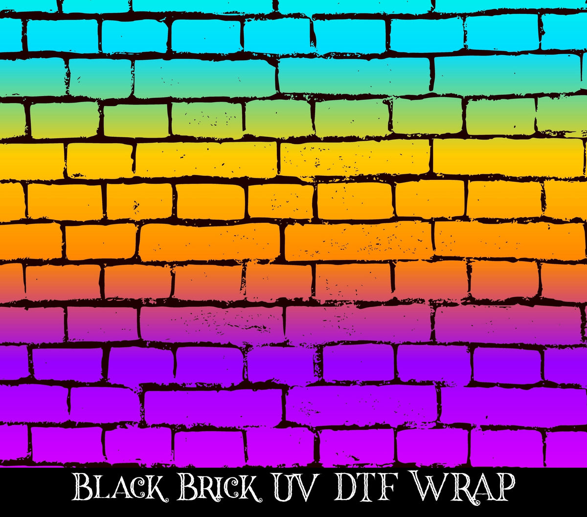 Black Brick UV DTF tumbler wraps