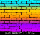 Black Brick UV DTF tumbler wraps