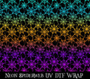 Neon Spiderweb UV DTF tumbler wraps