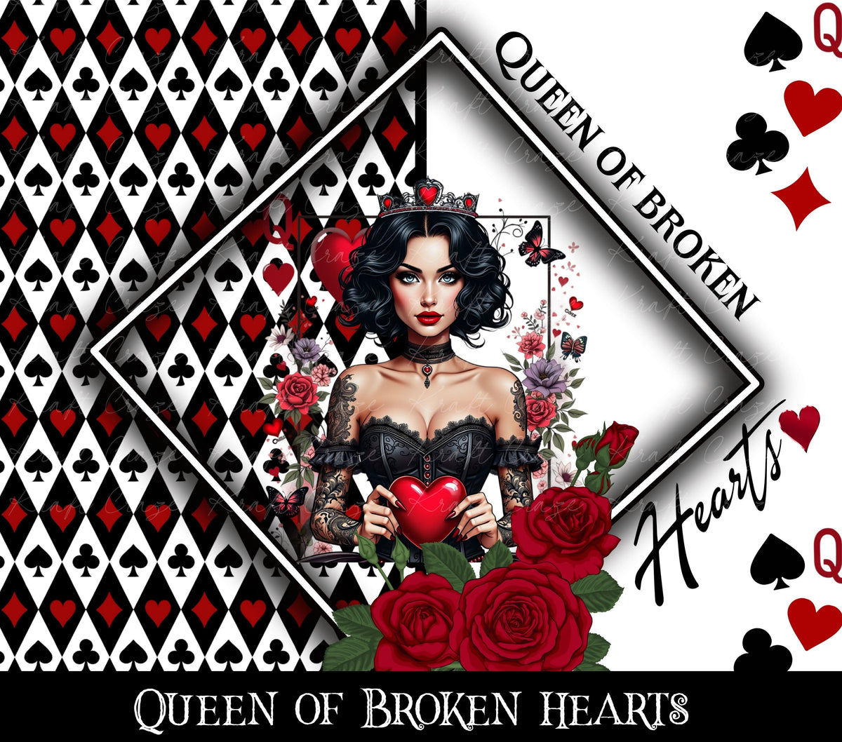 Queen of Broken Hearts Vinyl tumbler wraps