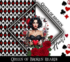 Queen of Broken Hearts Vinyl tumbler wraps