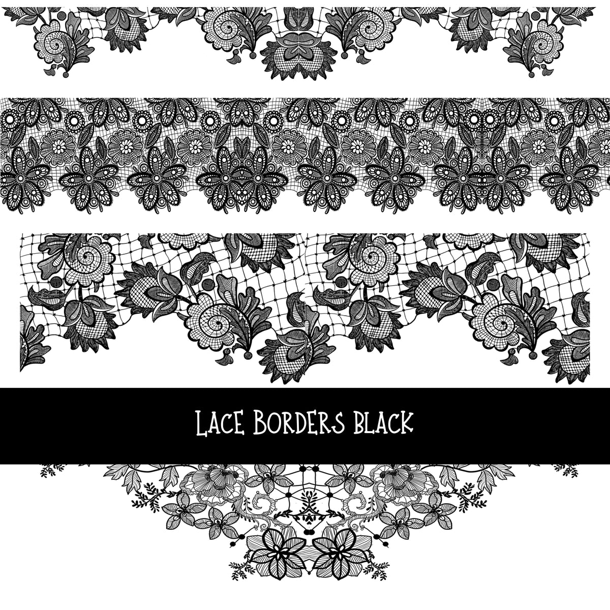 Lace Borders UV DTF Decal sheets