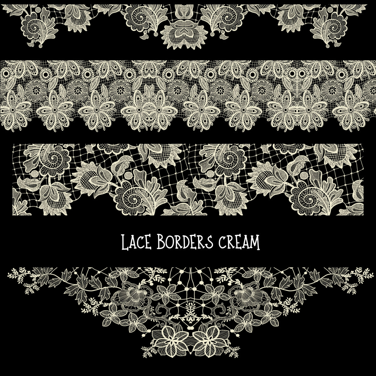 Lace Borders UV DTF Decal sheets