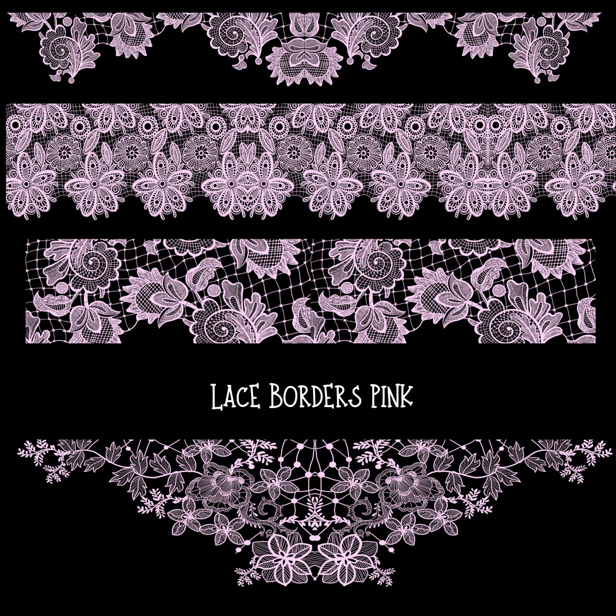 Lace Borders UV DTF Decal sheets