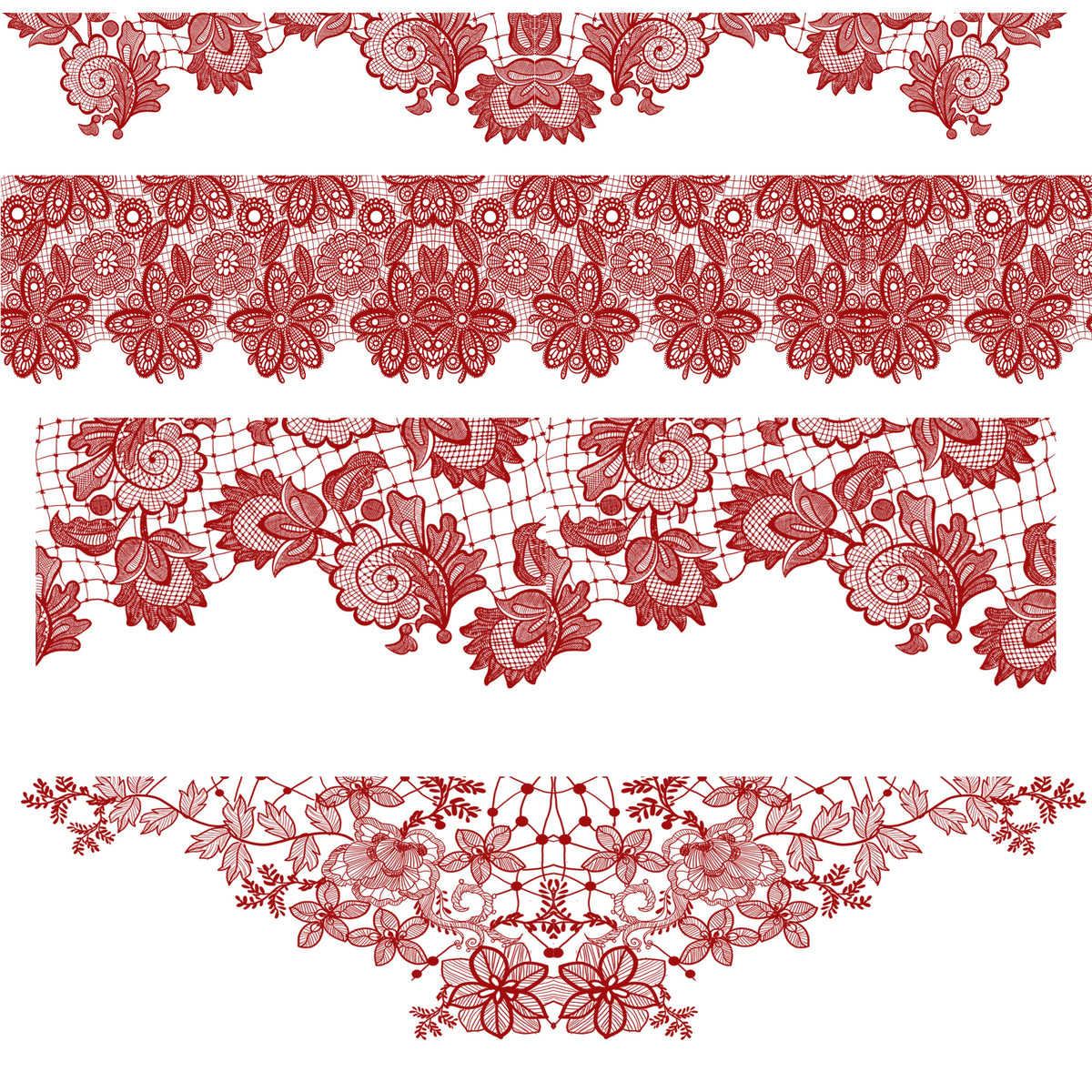 Lace Borders UV DTF Decal sheets