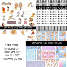 Lady and the Tramp Doodle Patchwork Set