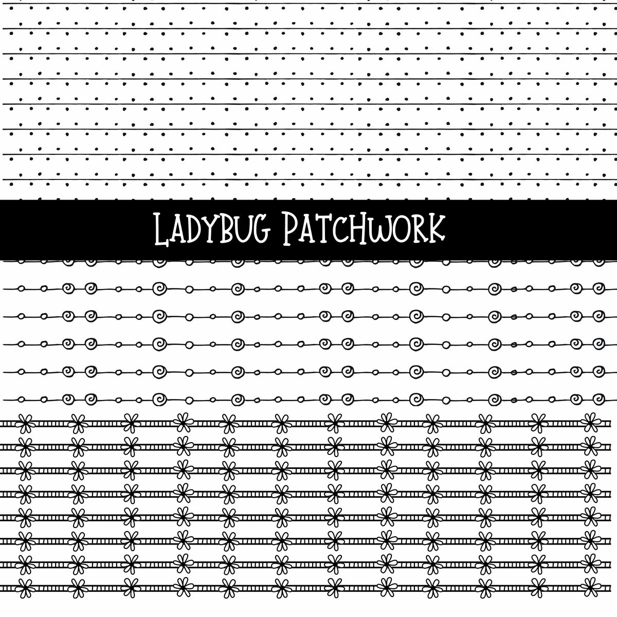 Ladybug Doodle Patchwork Set