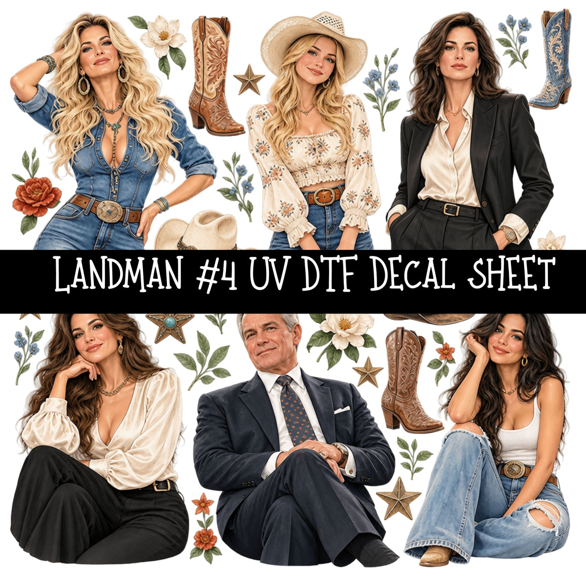 Landman UV DTF Decal sheets 14 Designs available