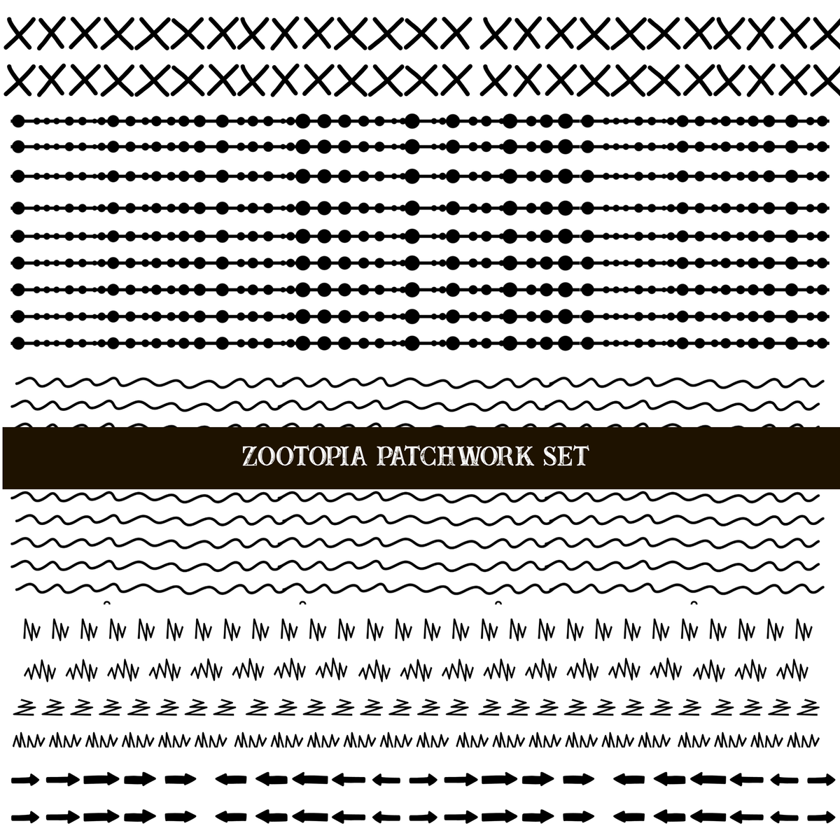 Zootopia Doodle Patchwork Set