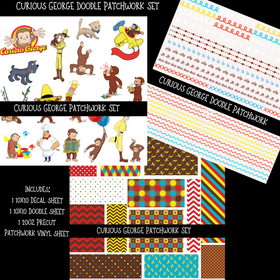 Curious George Doodle Patchwork Set
