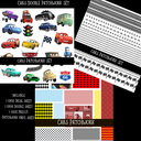 Cars Doodle Patchwork Set