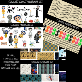 Coraline Doodle Patchwork Set