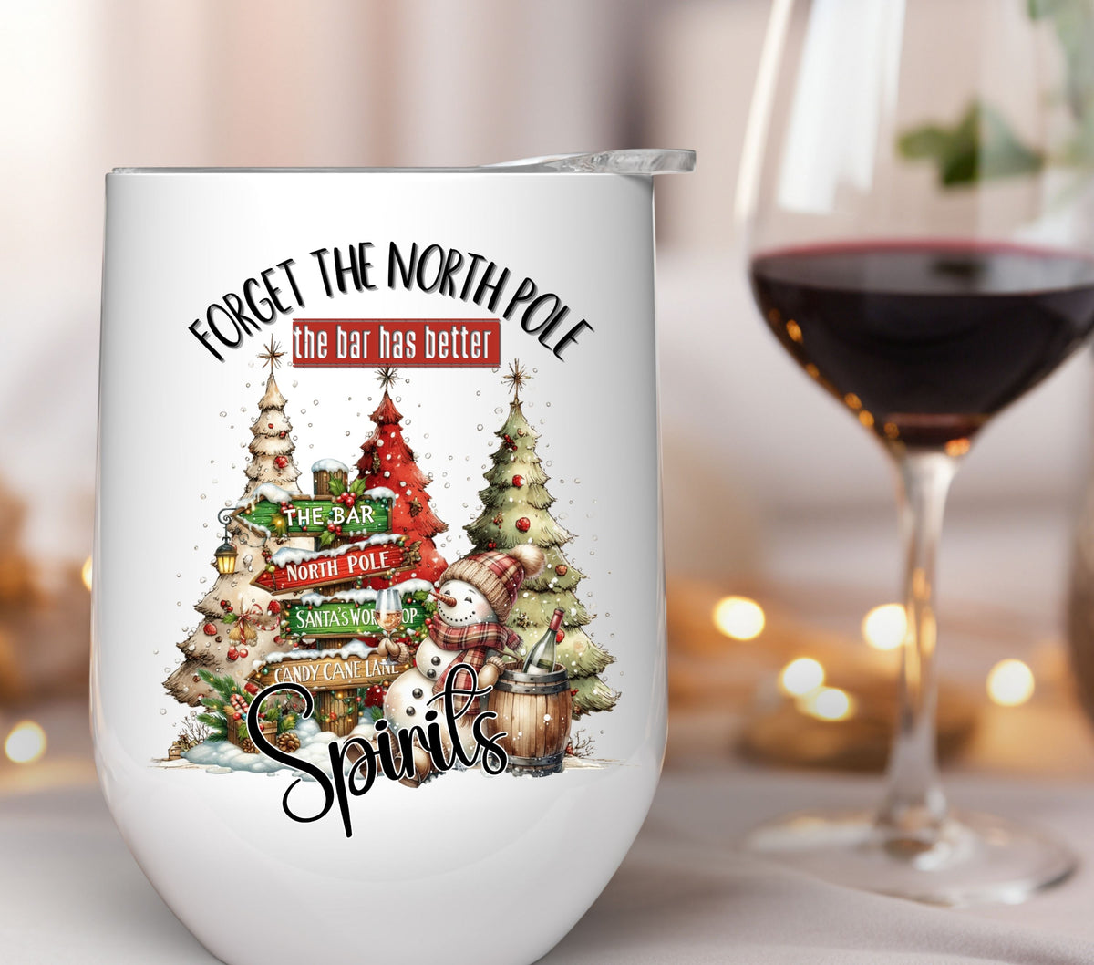 Forget the North pole the bar has better spirits UV DTF Decals