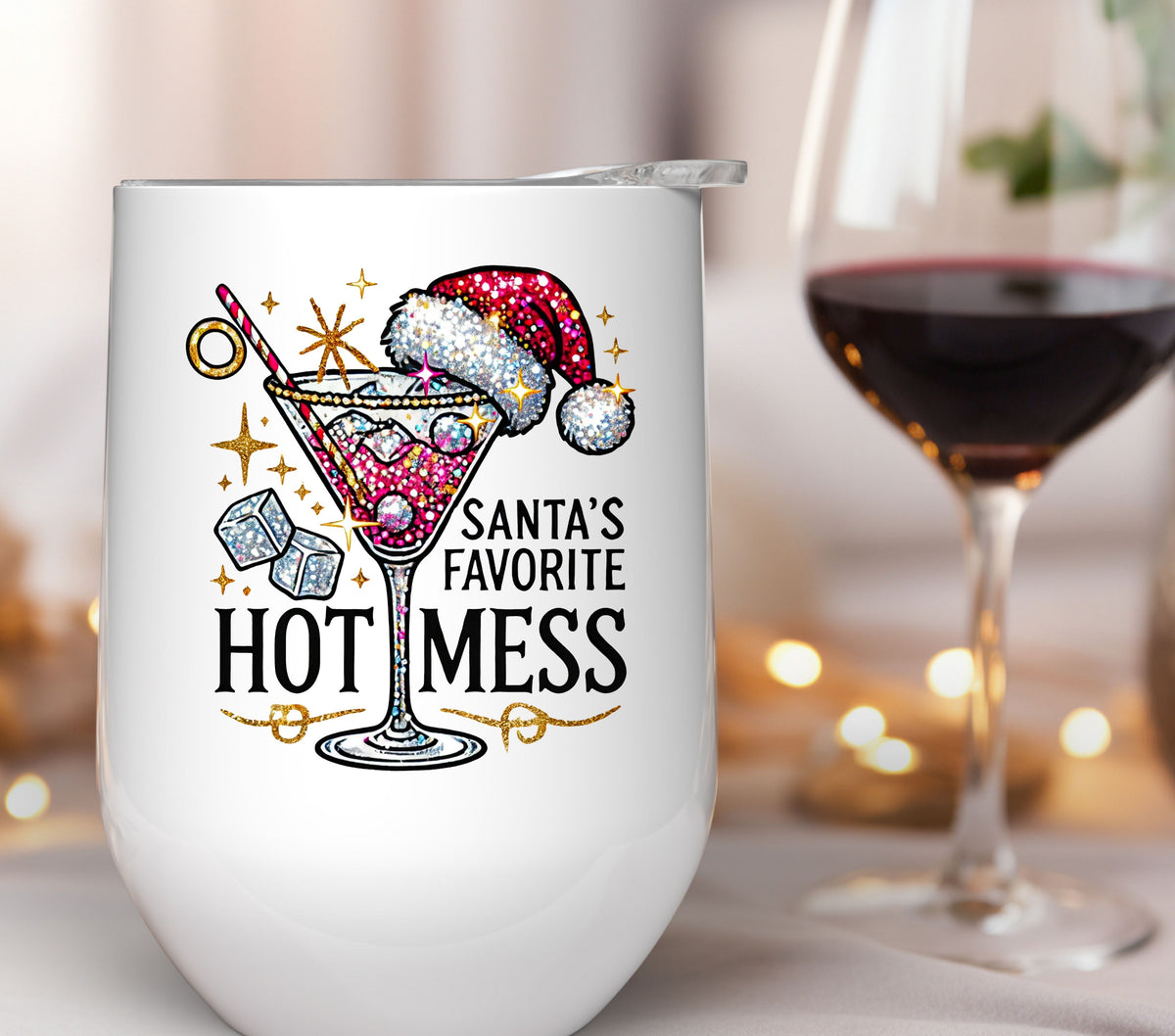 Santa's Favorite Hot Mess UV DTF Decals