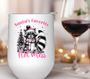 Santa's Favorite Hot Mess Raccoon UV DTF Decals
