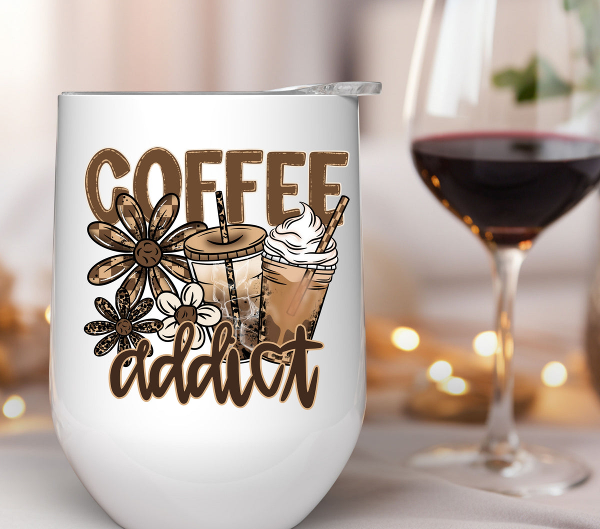 Coffee Addict UV DTF Decals