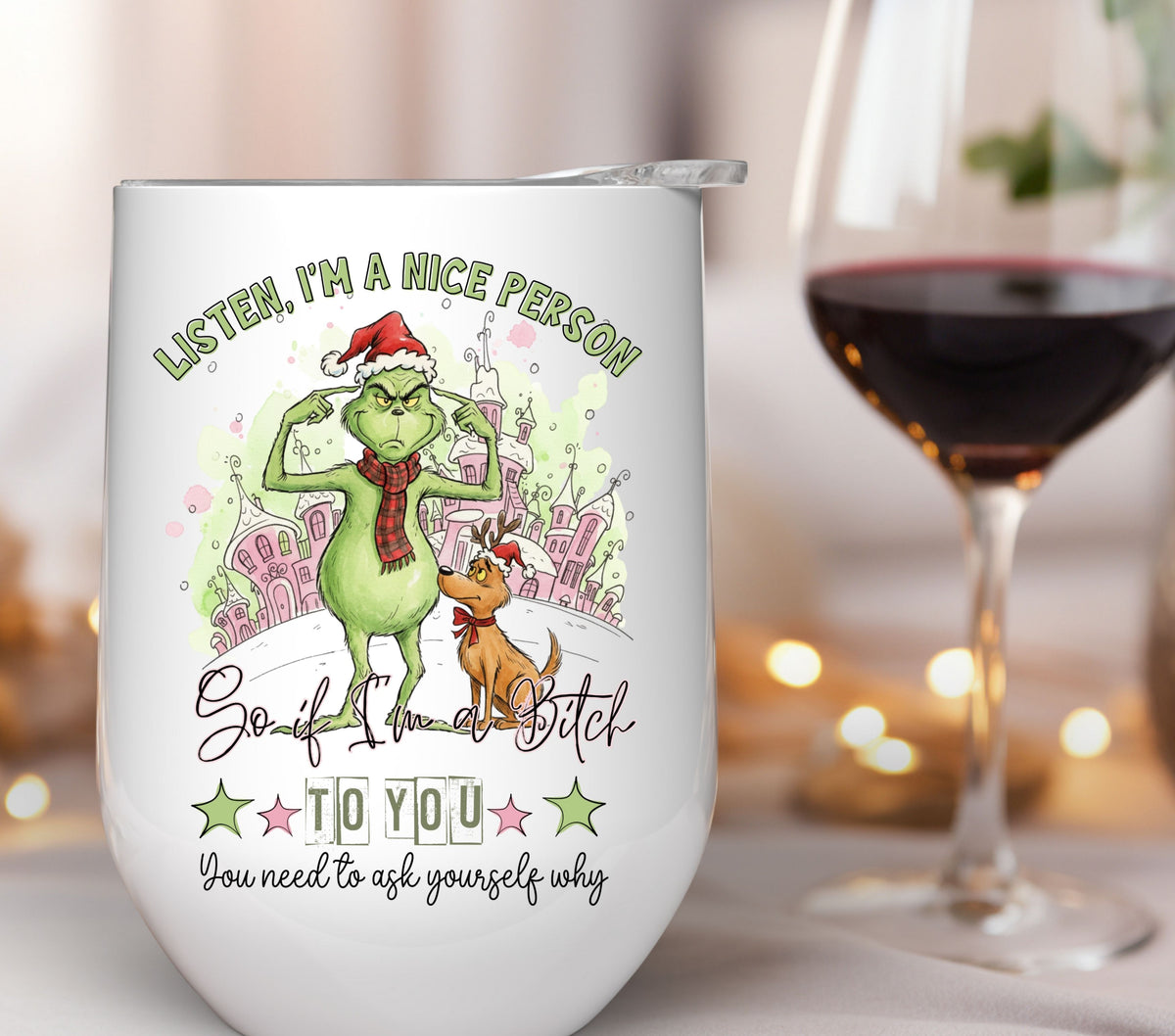 Listen, I'm a nice person UV DTF Decals