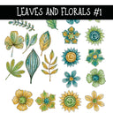 Leaves and Florals UV DTF Decal sheets 2 Design Options