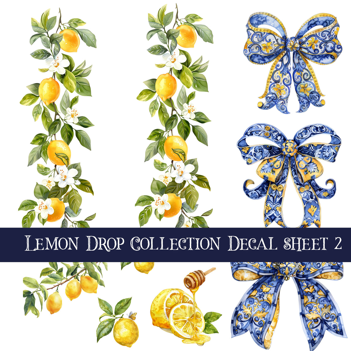 Lemon Drop Collection 3 UV Decal sheets to choose from